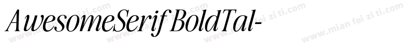 AwesomeSerif BoldTal字体转换
